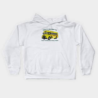 Minnesota Wild West 7th Delivery Co. Gus Bus. and Flower 1 Kids Hoodie